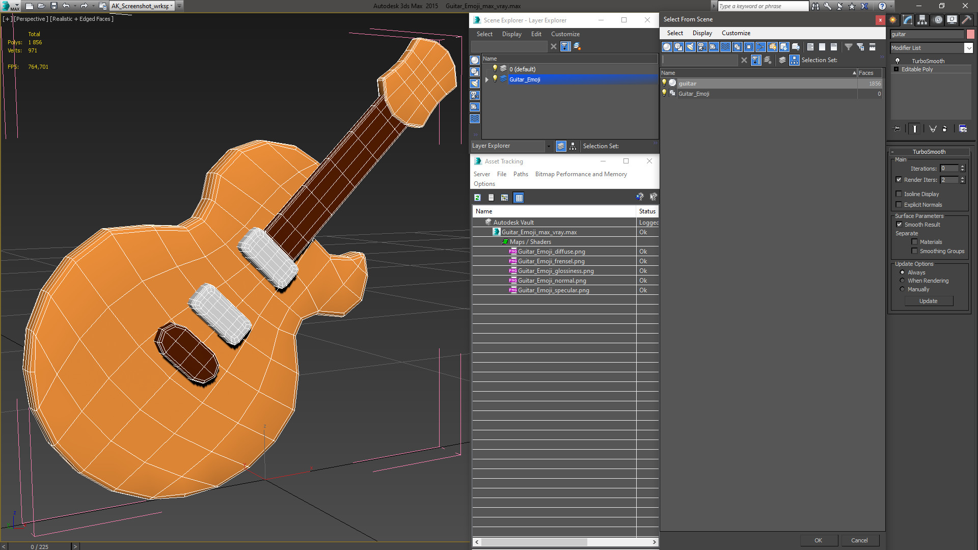 Guitar Emoji 3D