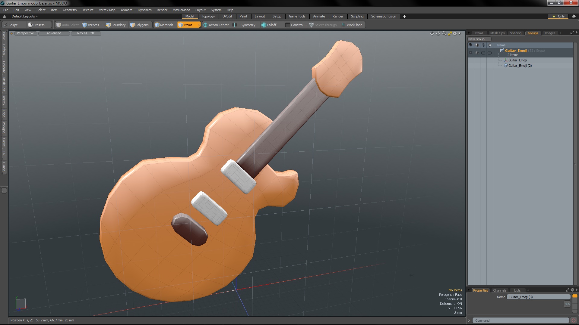 Guitar Emoji 3D