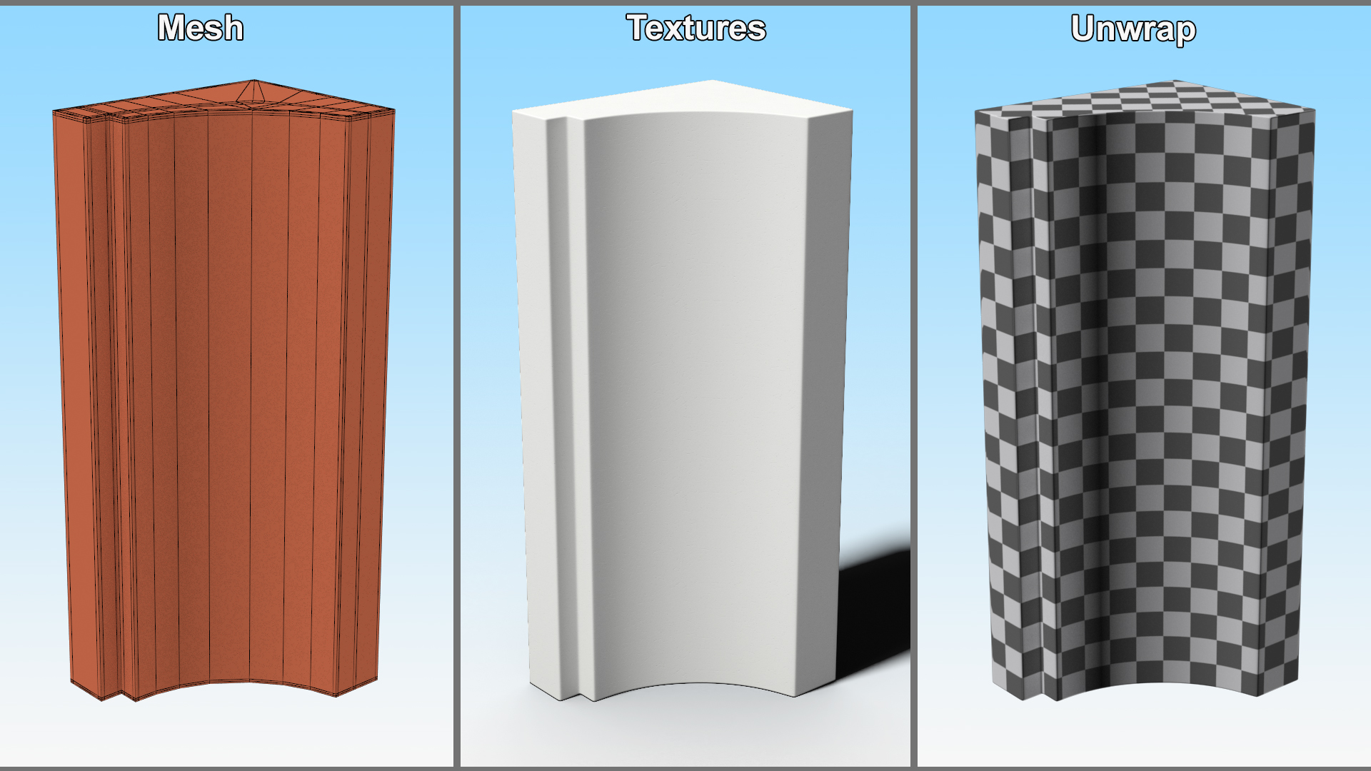 3D model Architectural Molding Gypsum Type 8
