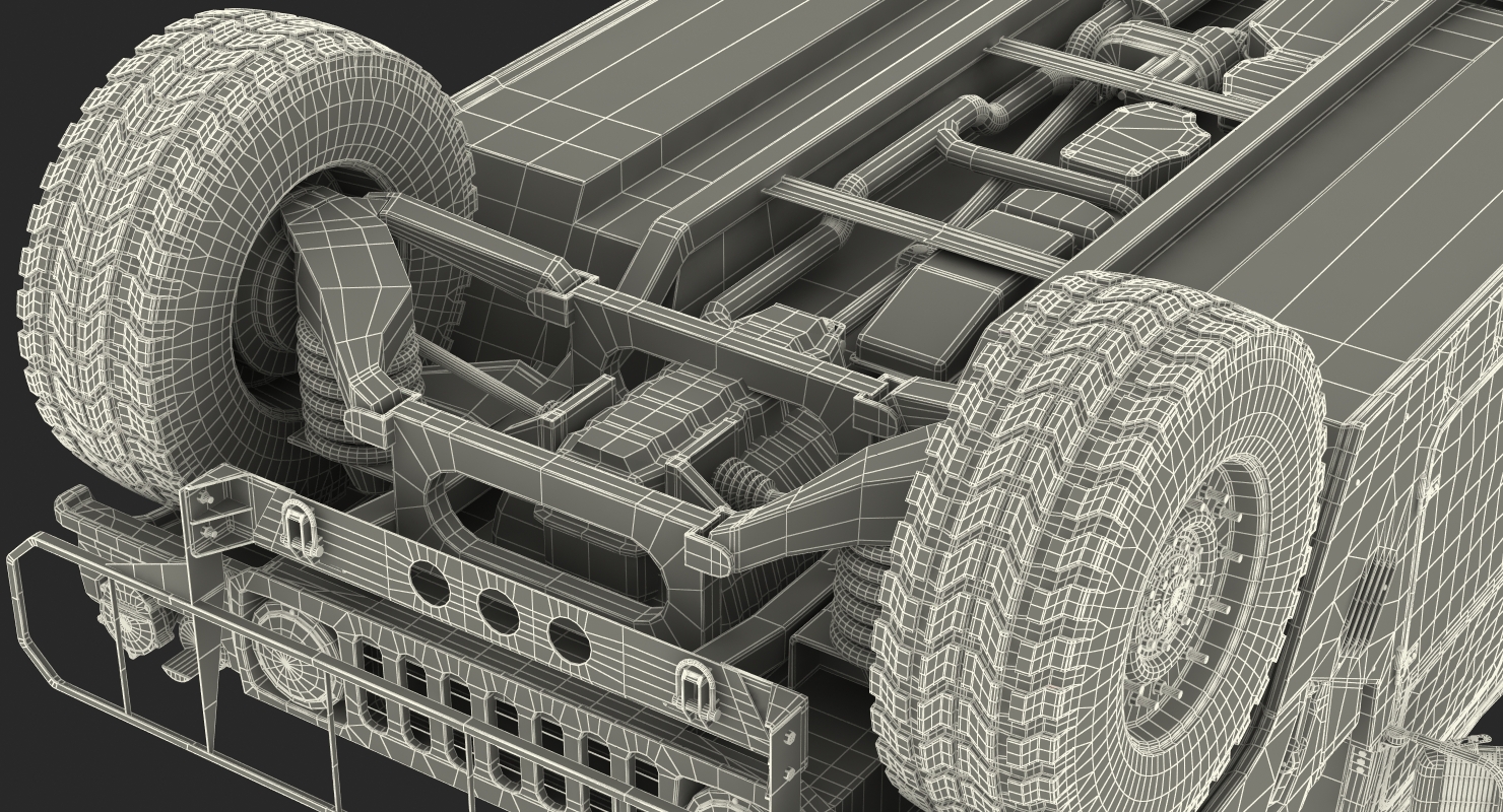 Cargo Troop Carrier HMMWV m1038 Green 3D