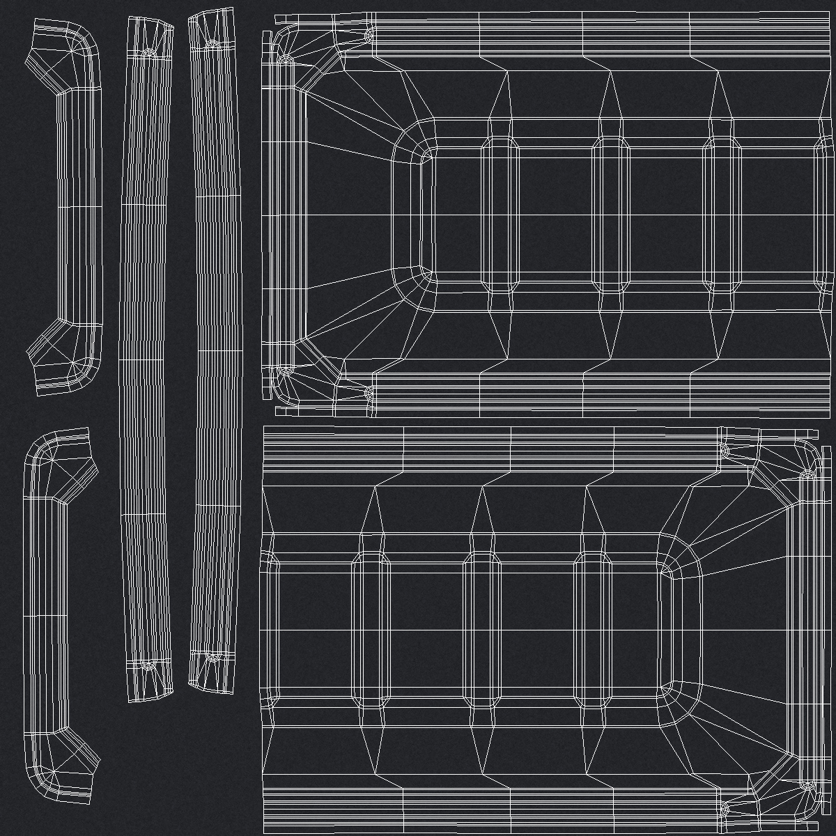 Folded Heavy Duty Platform Hand Truck 3D