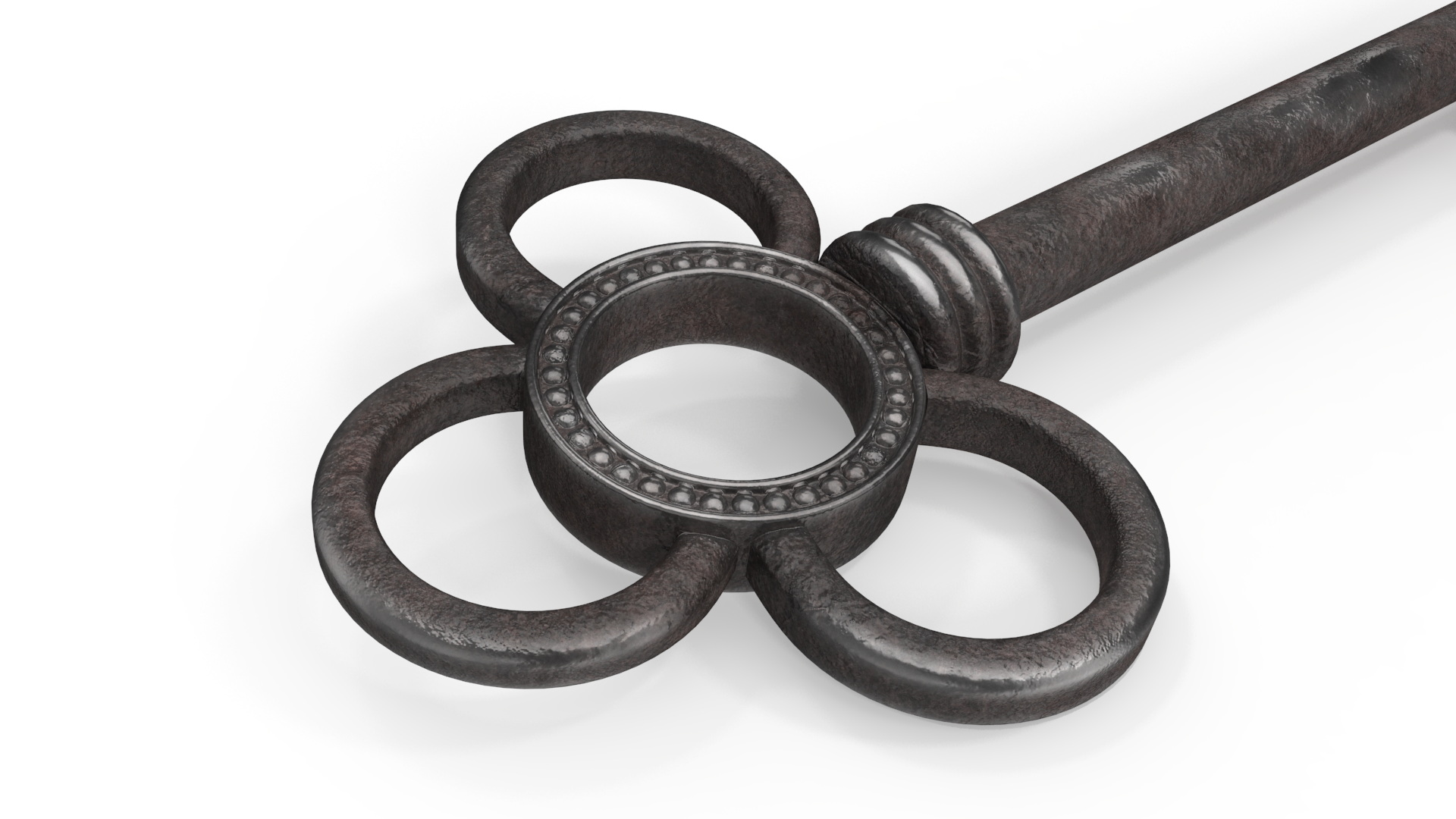 3D model Traditional Skeleton Key Steel