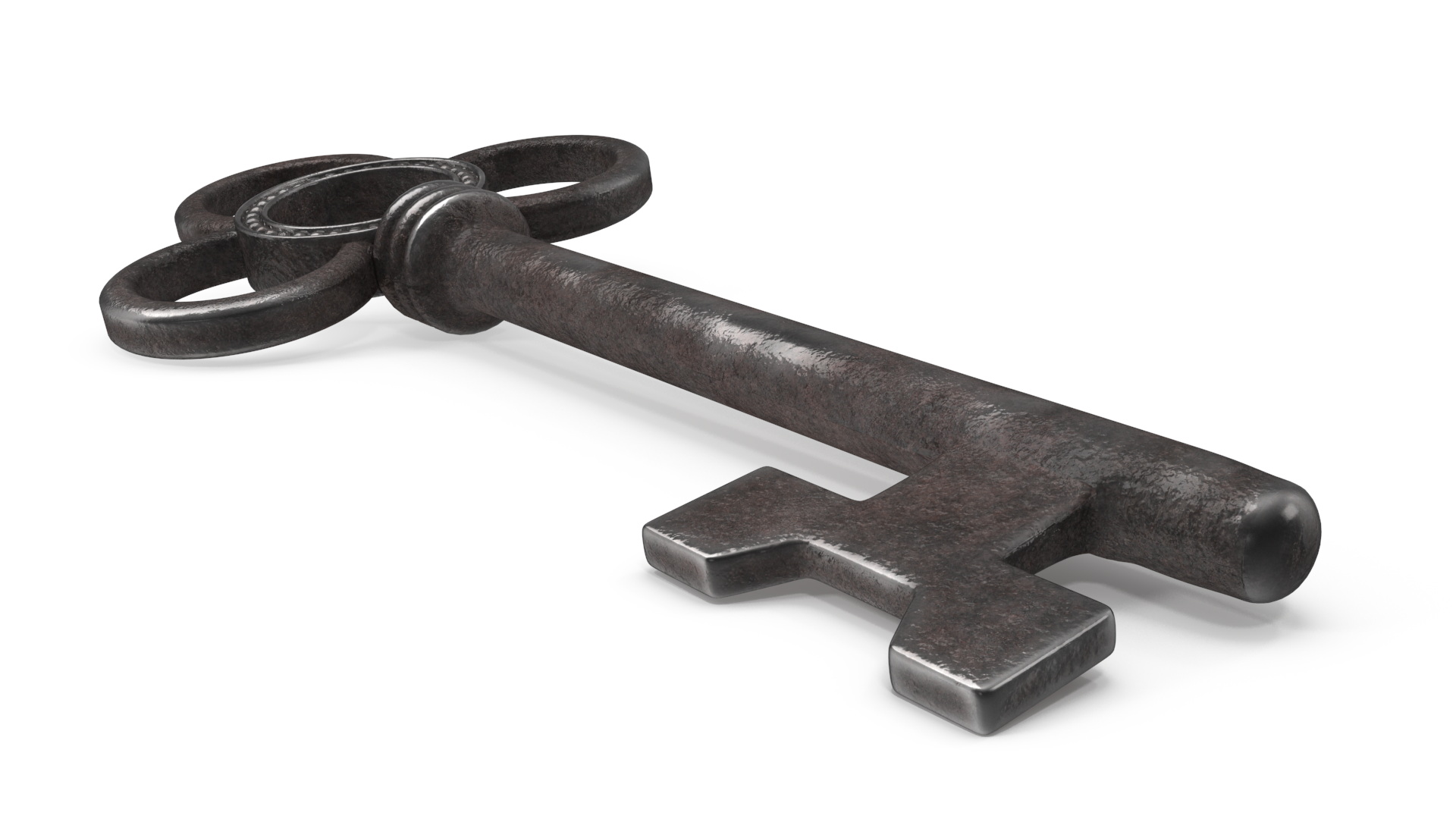 3D model Traditional Skeleton Key Steel