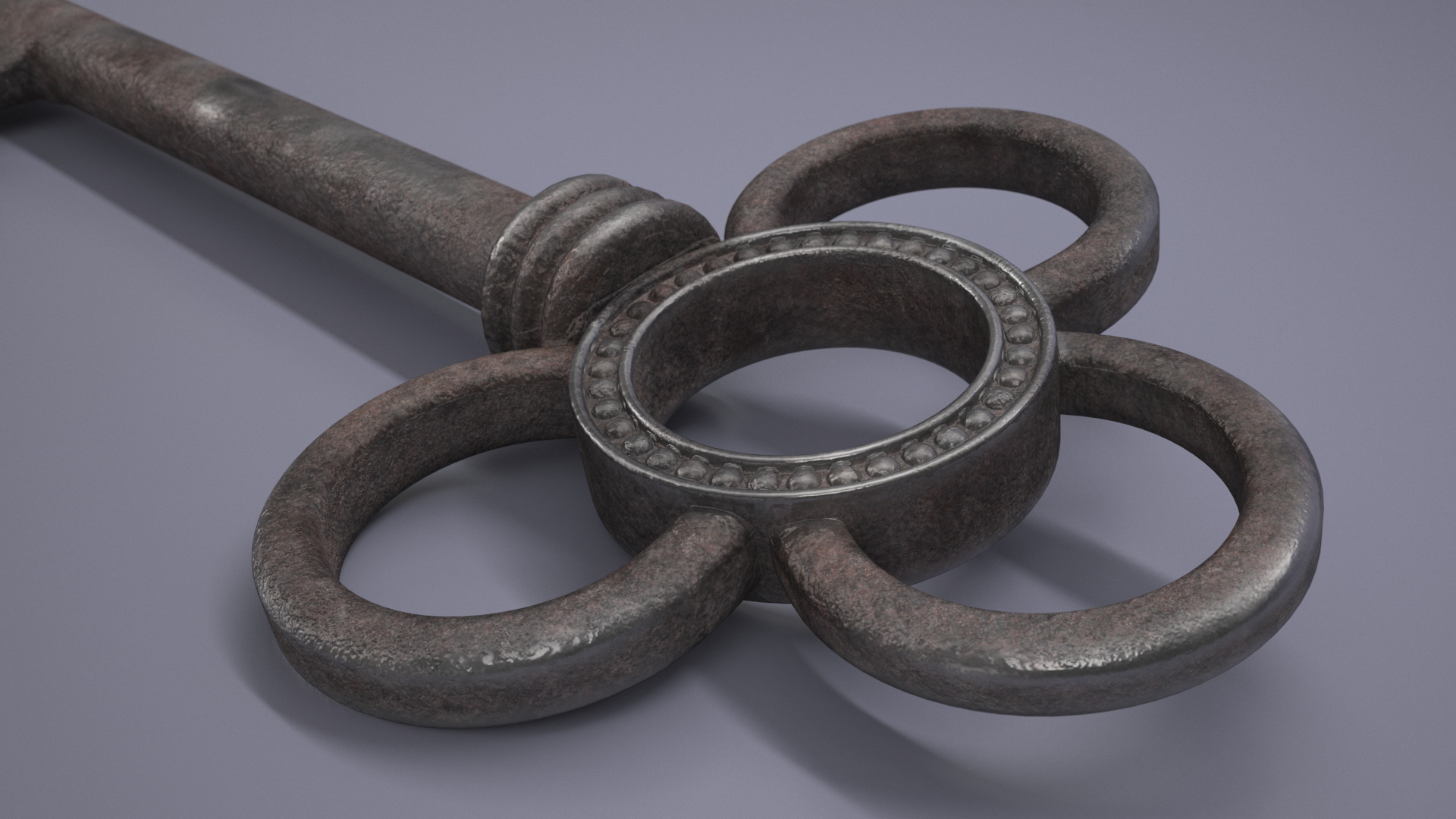 3D model Traditional Skeleton Key Steel