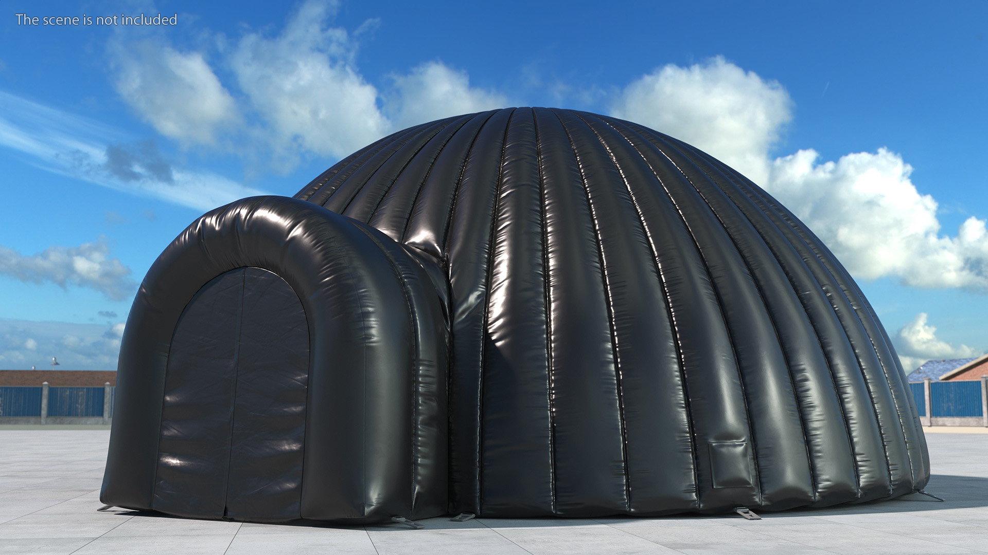 Durable Igloo Dome Tent Black 3D model