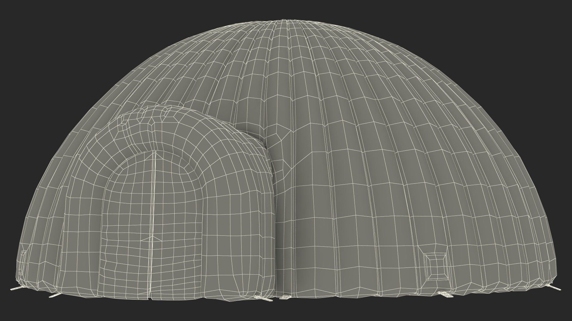 Durable Igloo Dome Tent Black 3D model