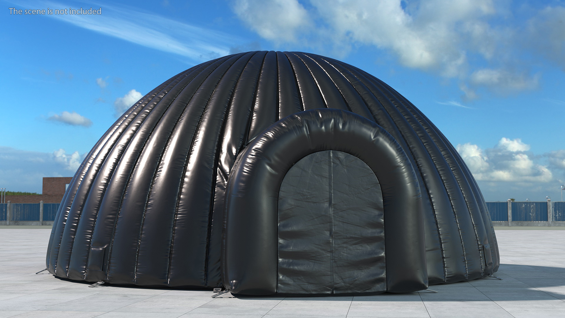 Durable Igloo Dome Tent Black 3D model