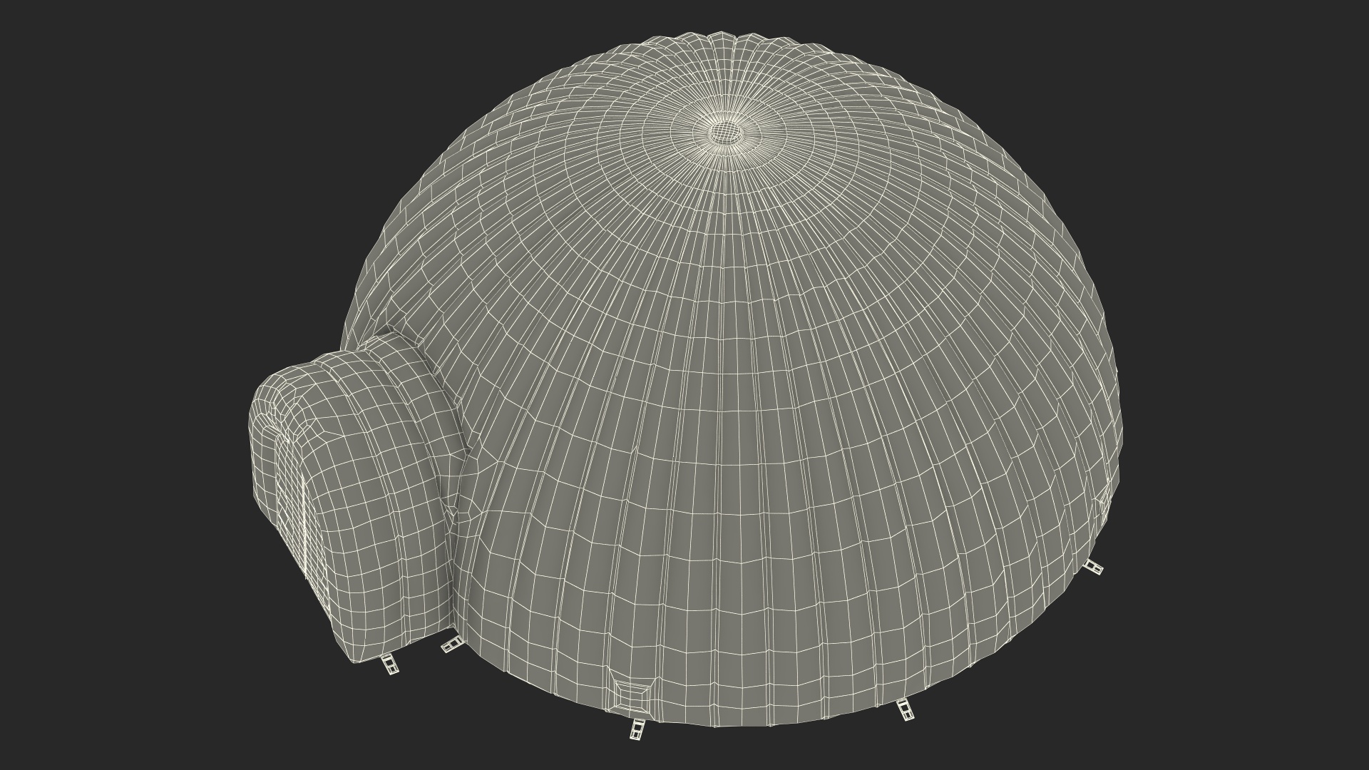 Durable Igloo Dome Tent Black 3D model