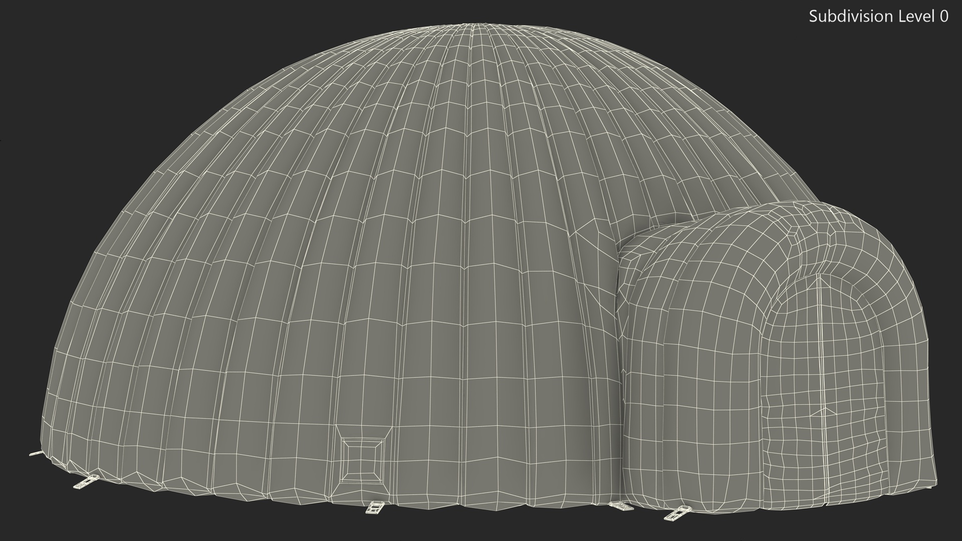 Durable Igloo Dome Tent Black 3D model