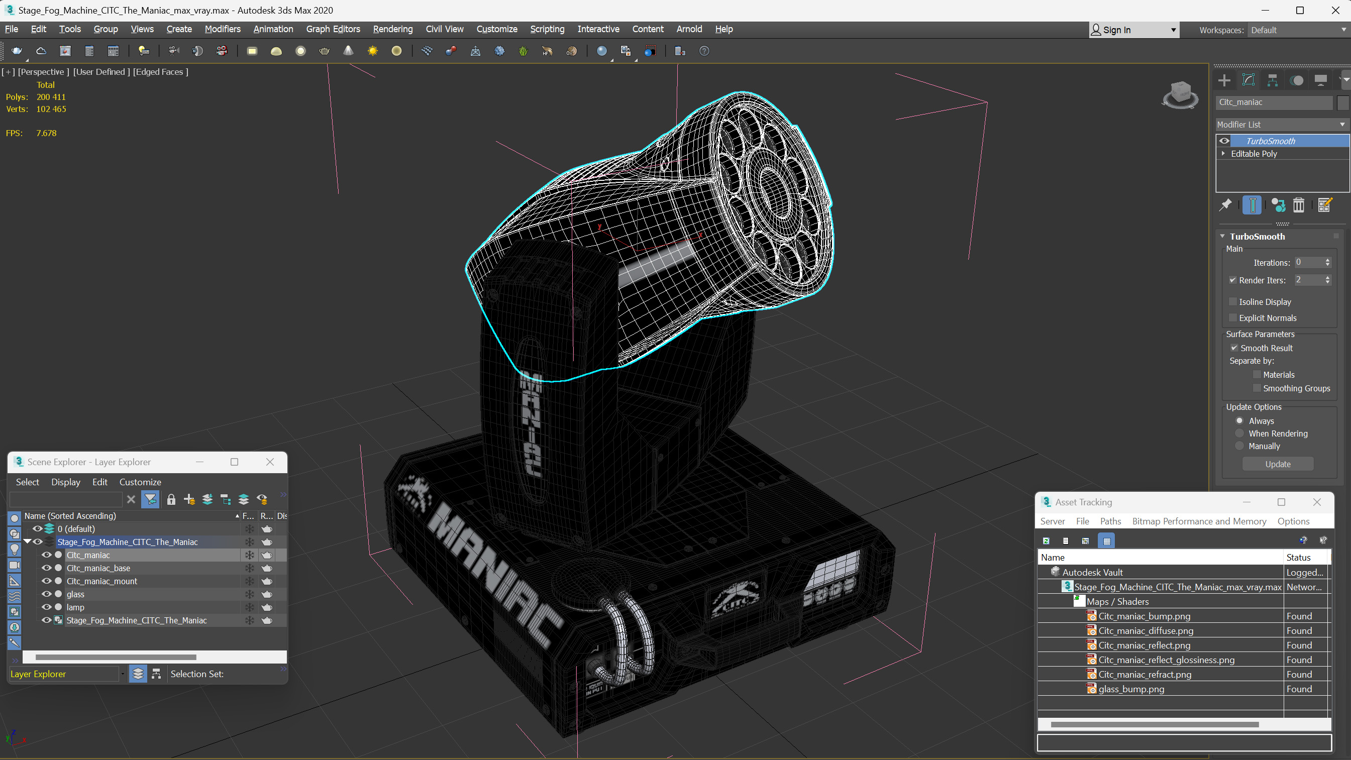 3D Stage Fog Machine CITC The Maniac model