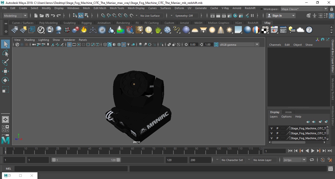 3D Stage Fog Machine CITC The Maniac model