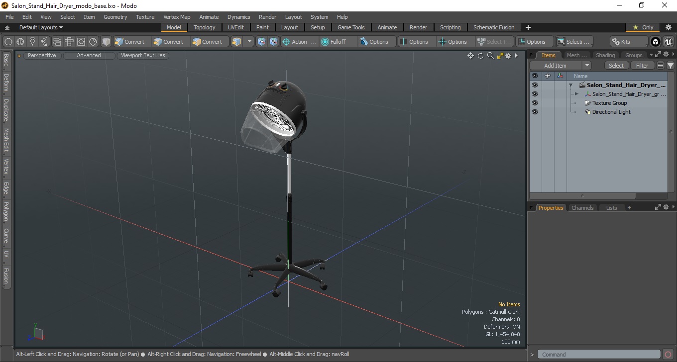 Salon Stand Hair Dryer 3D