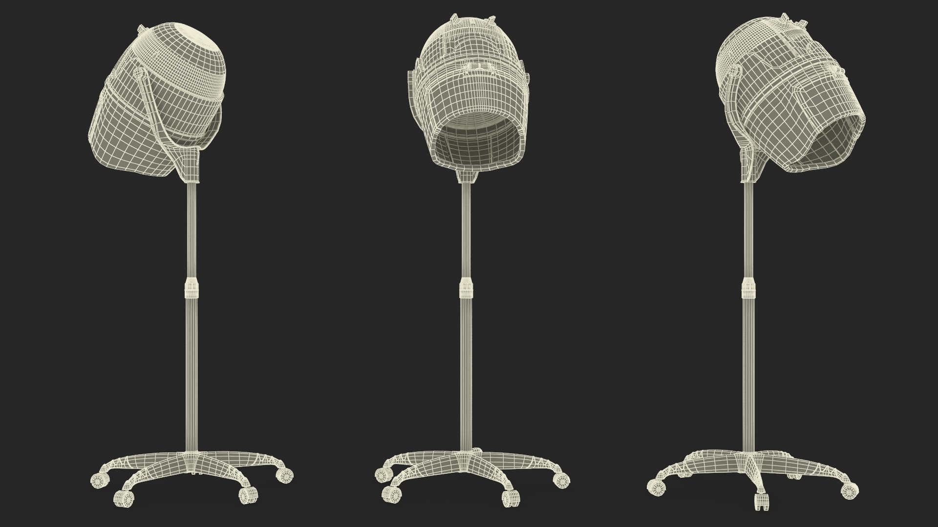 Salon Stand Hair Dryer 3D