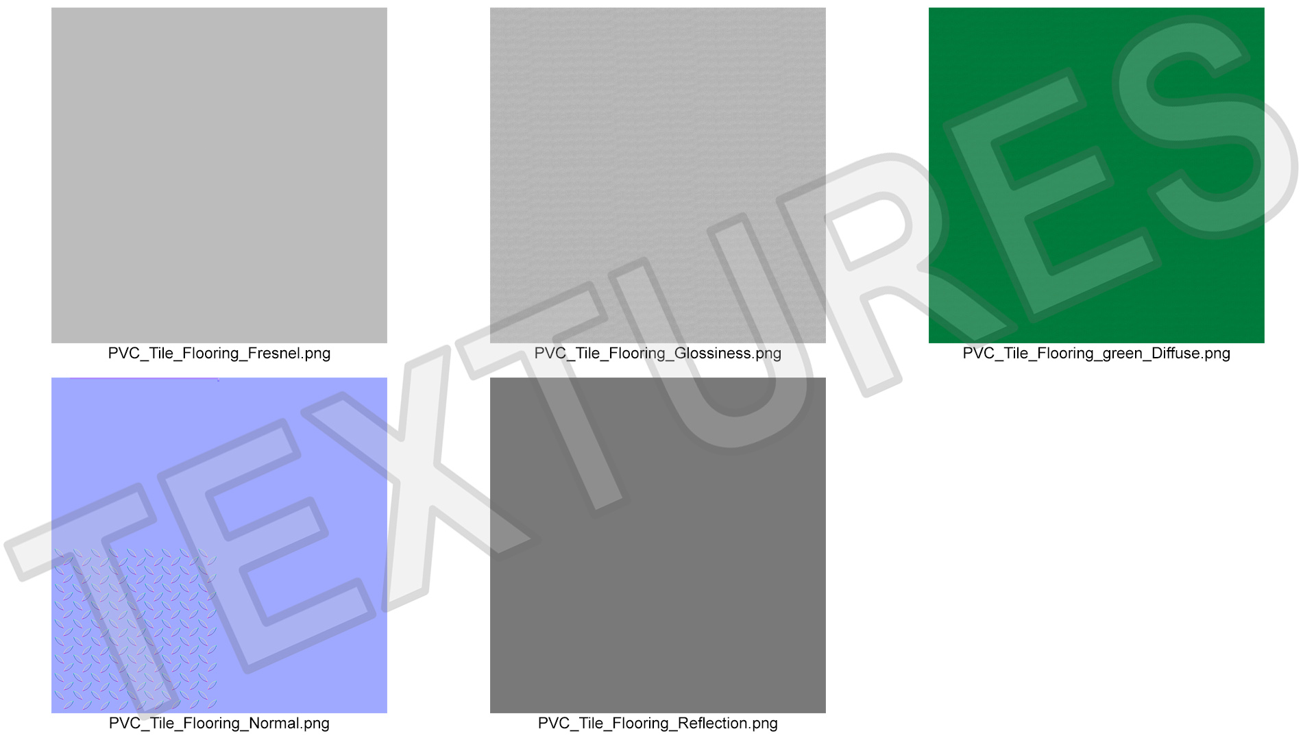 3D Connectable Floor Mat Piece Green model