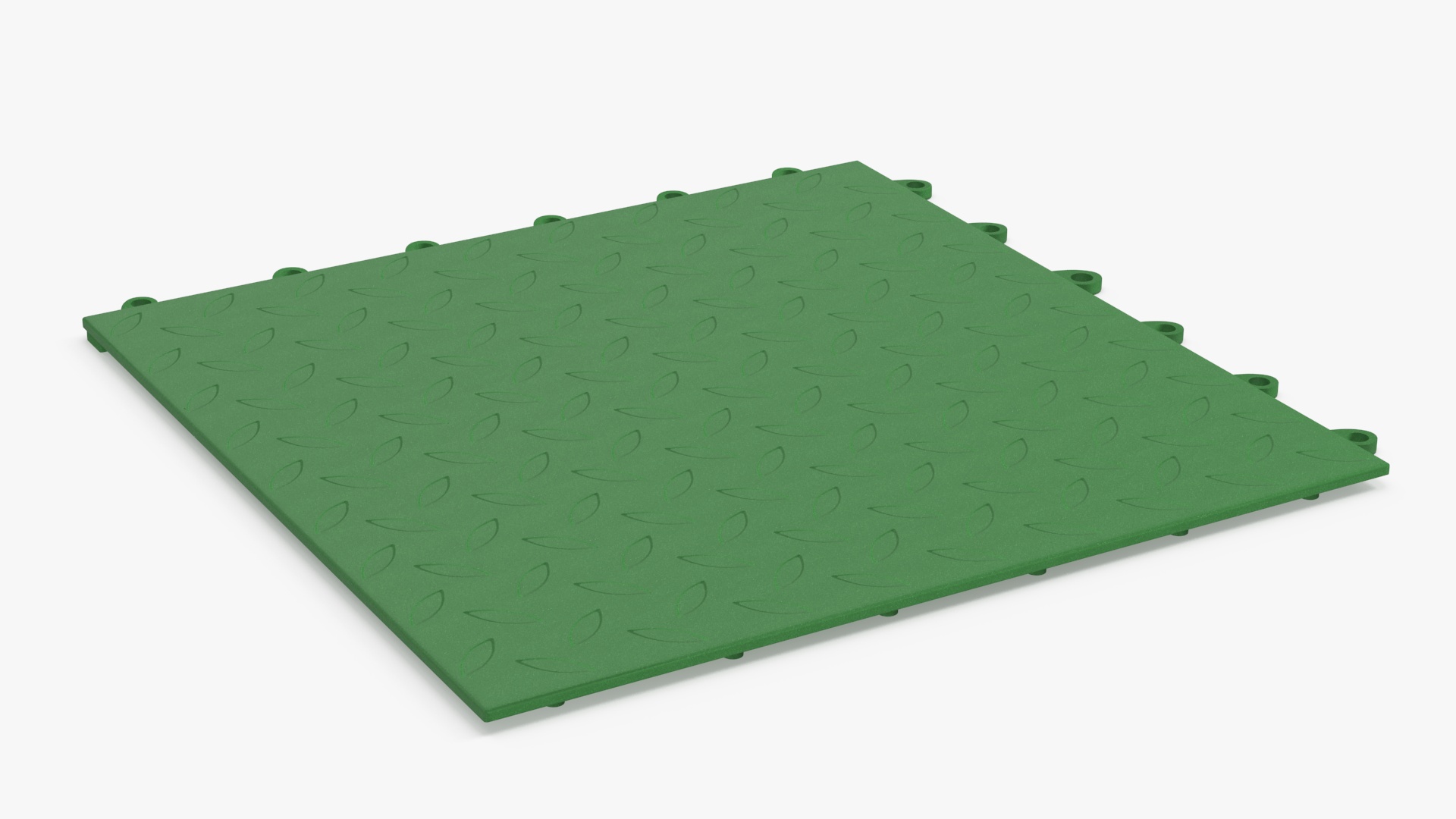 3D Connectable Floor Mat Piece Green model