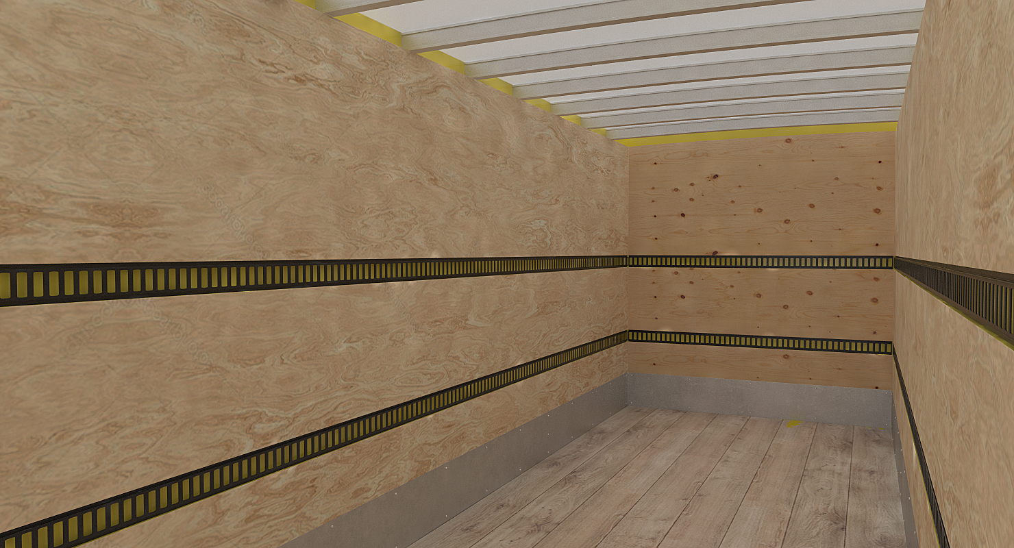 3D Box Truck Generic Simple Interior model