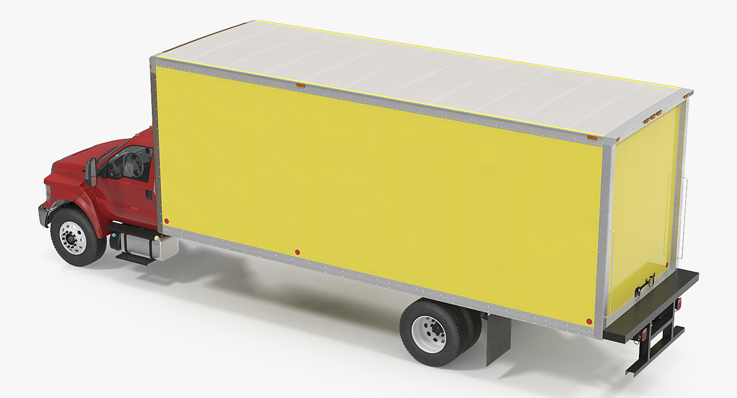 3D Box Truck Generic Simple Interior model