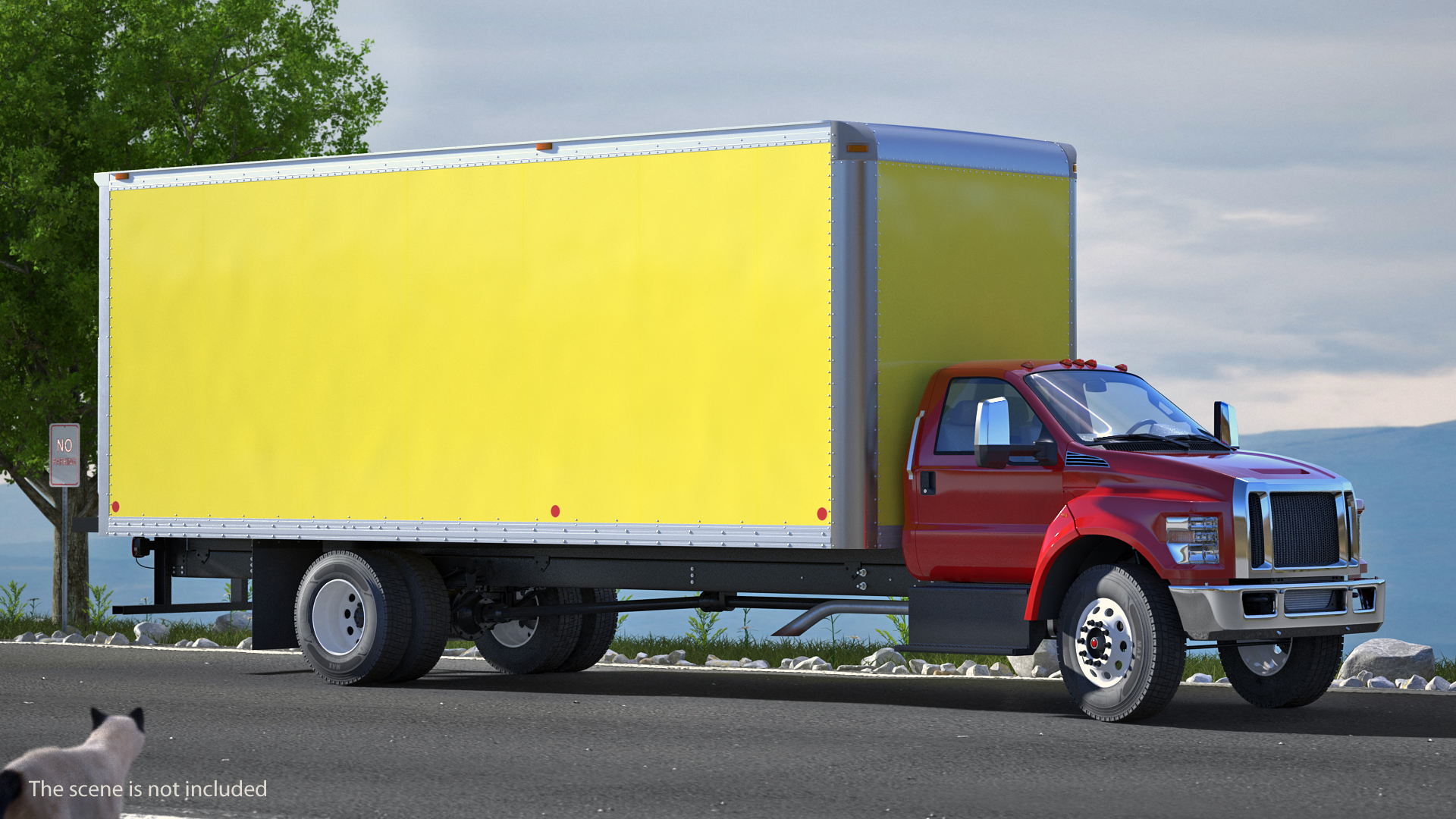 3D Box Truck Generic Simple Interior model