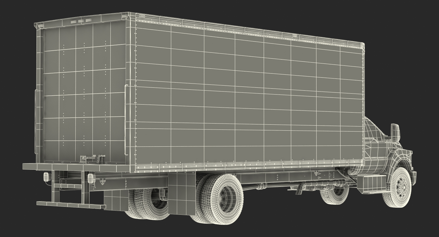 3D Box Truck Generic Simple Interior model