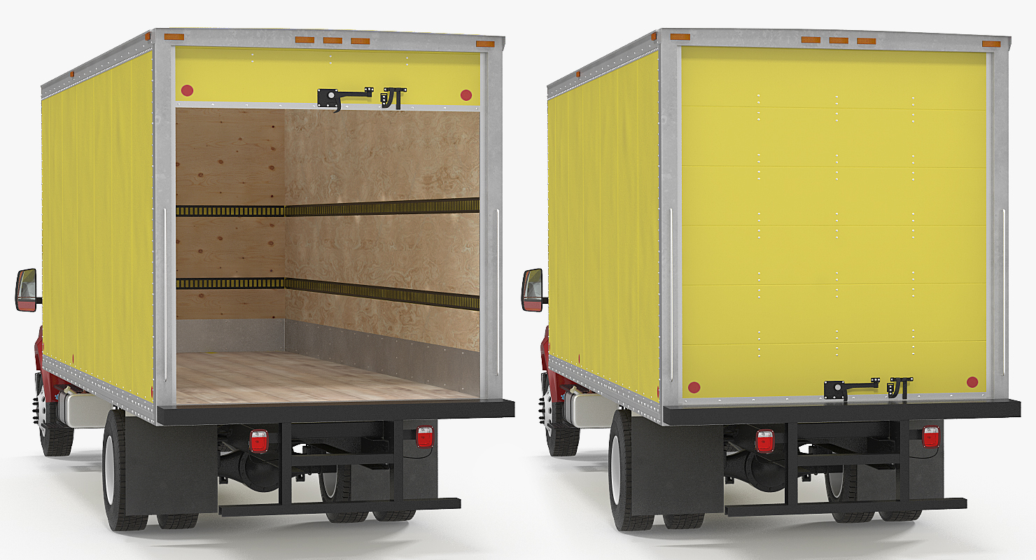 3D Box Truck Generic Simple Interior model