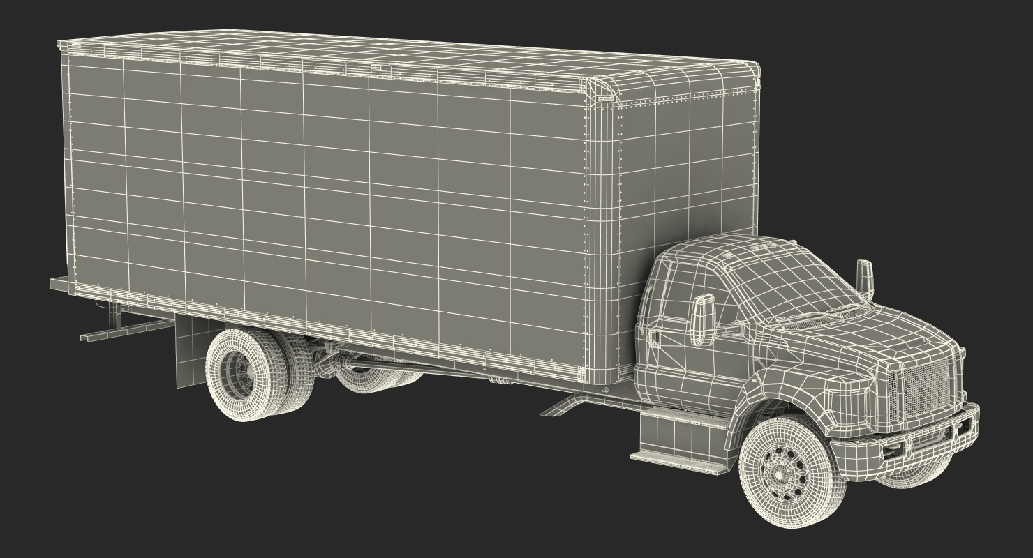 3D Box Truck Generic Simple Interior model