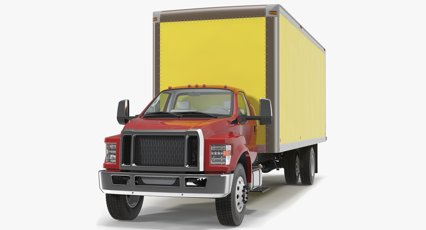 3D Box Truck Generic Simple Interior model