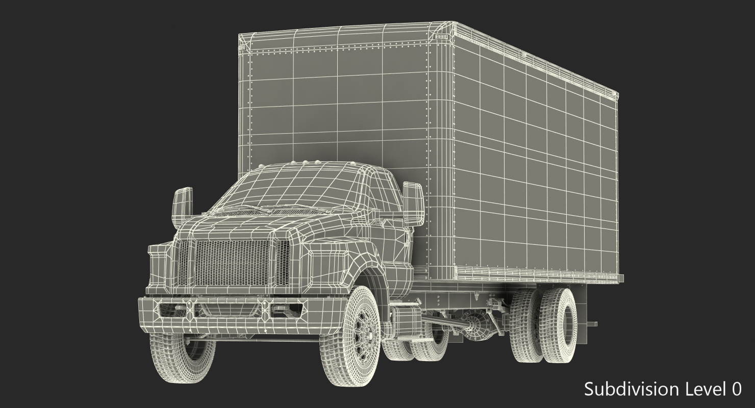 3D Box Truck Generic Simple Interior model