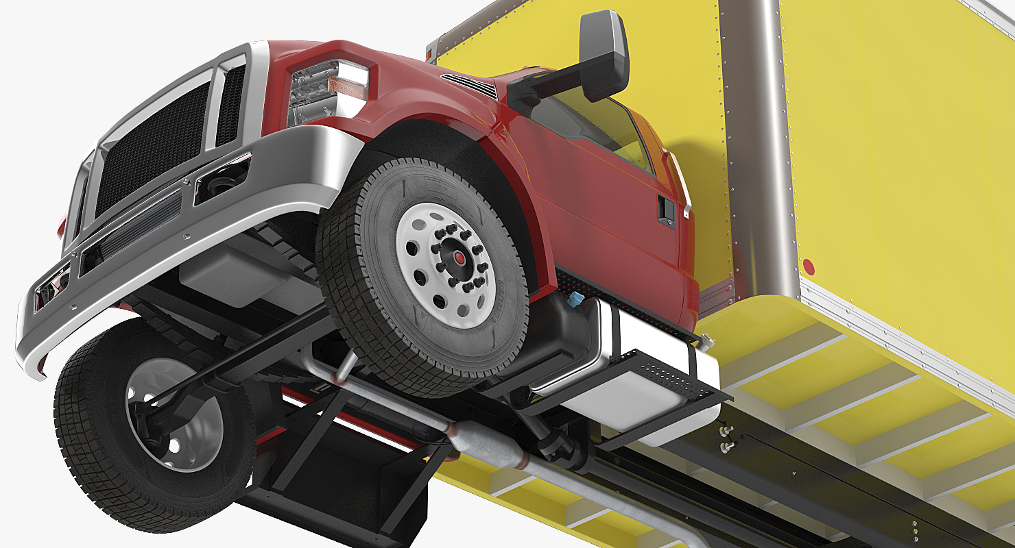 3D Box Truck Generic Simple Interior model