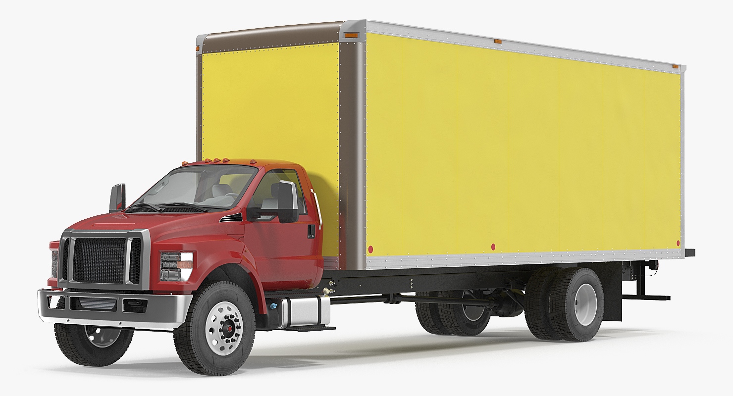 3D Box Truck Generic Simple Interior model