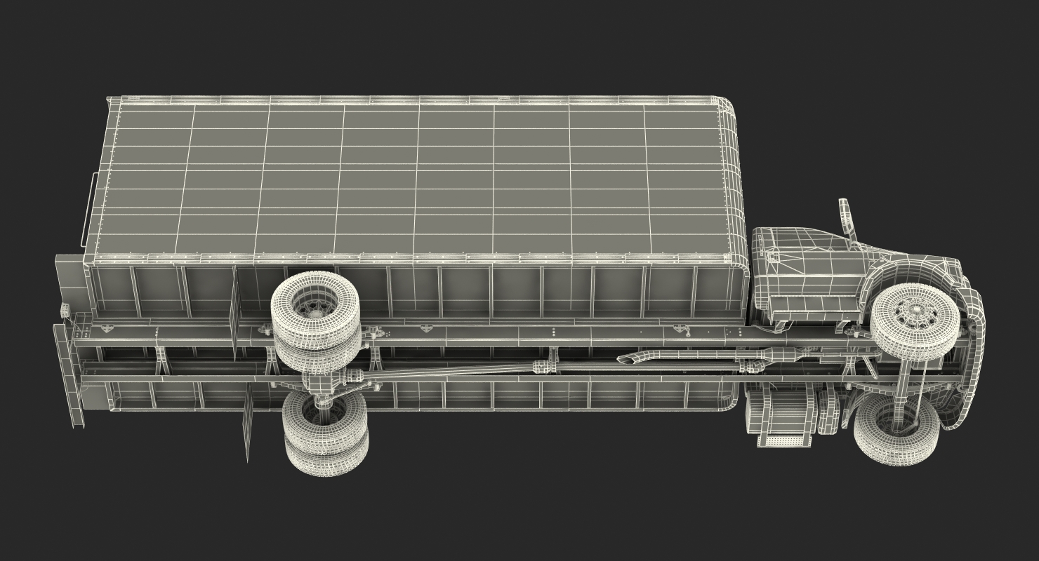 3D Box Truck Generic Simple Interior model