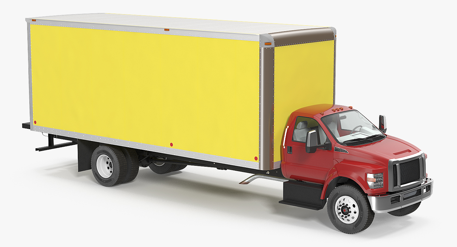 3D Box Truck Generic Simple Interior model