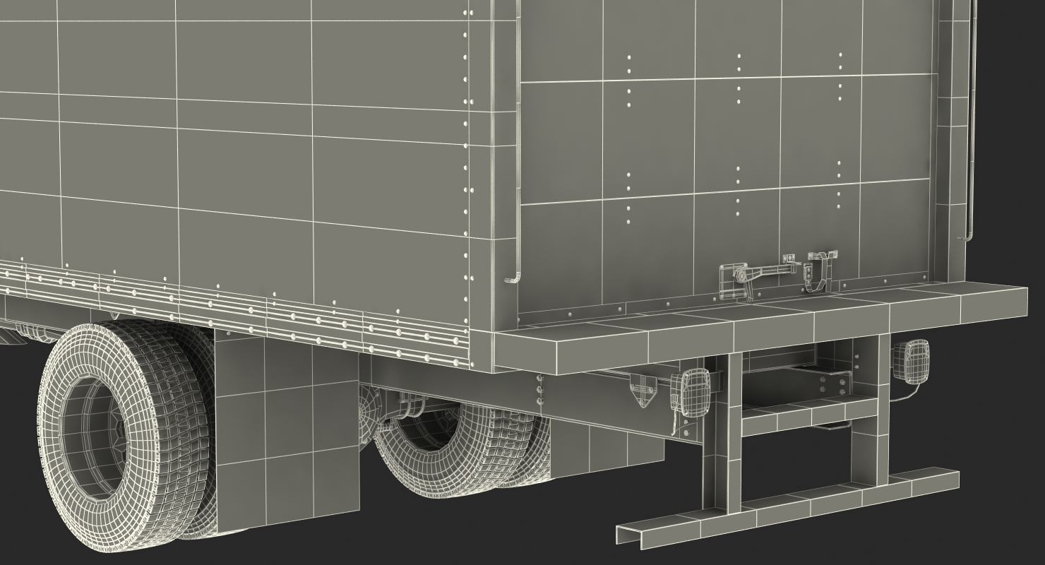 3D Box Truck Generic Simple Interior model