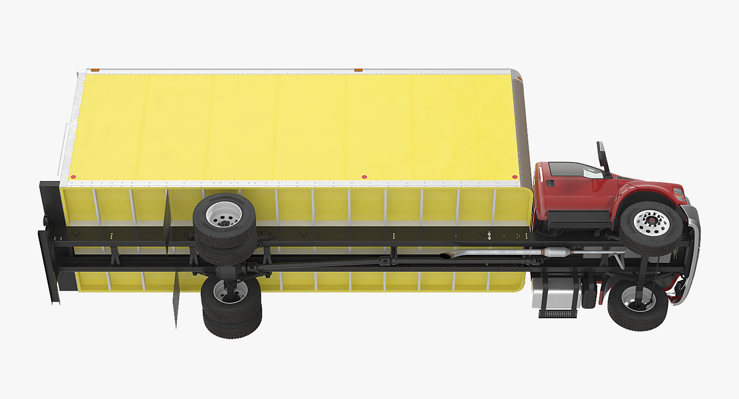 3D Box Truck Generic Simple Interior model