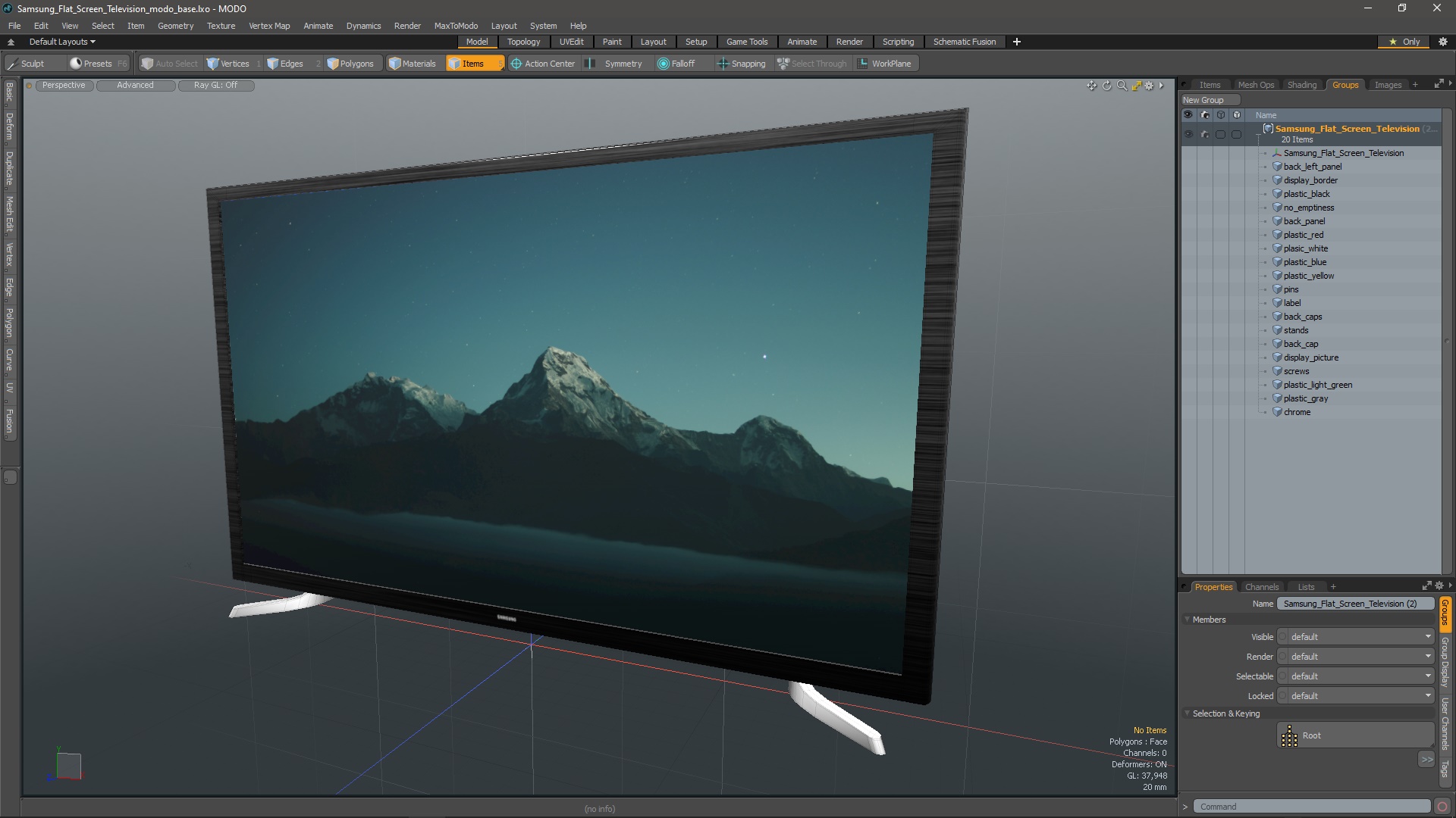 3D model Samsung Flat Screen Television