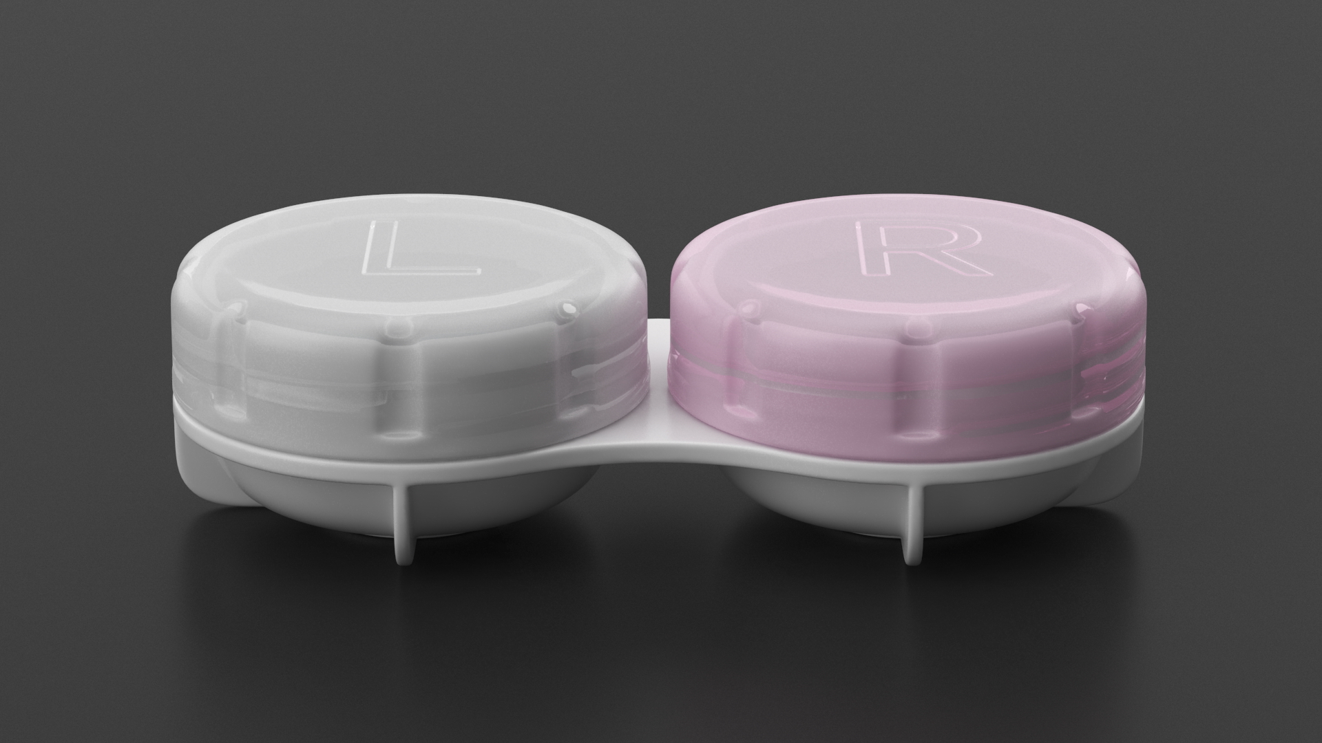 Contact Lens Case Pink 3D