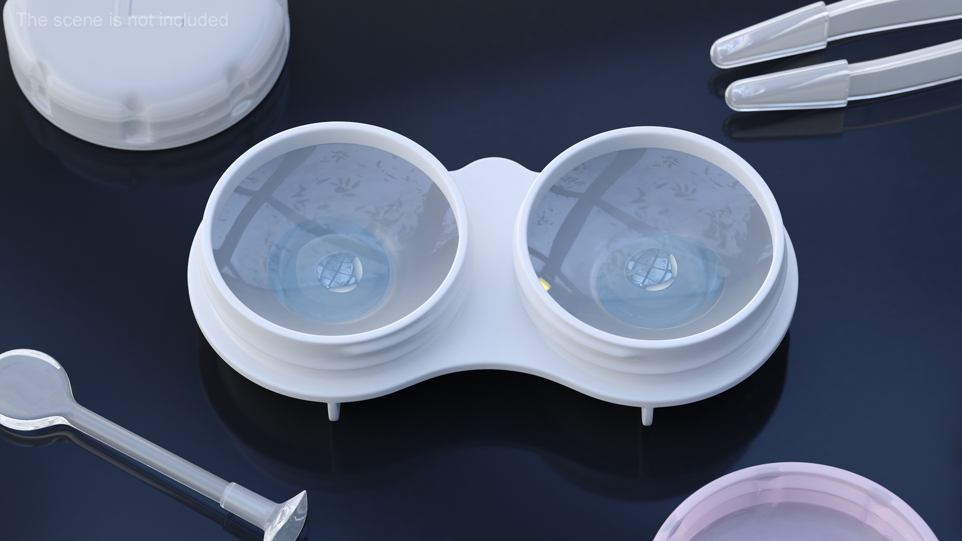 Contact Lens Case Pink 3D