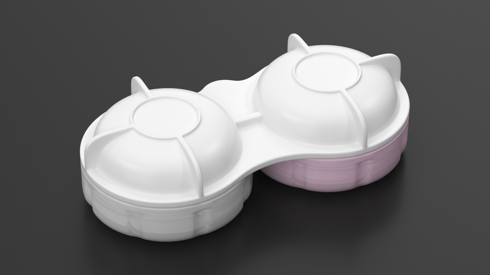 Contact Lens Case Pink 3D