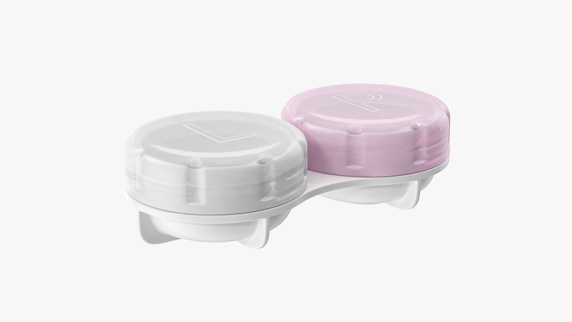 Contact Lens Case Pink 3D