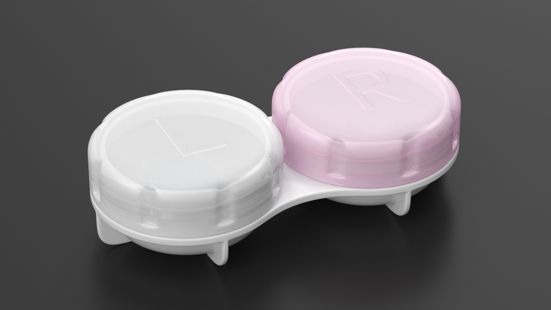 Contact Lens Case Pink 3D