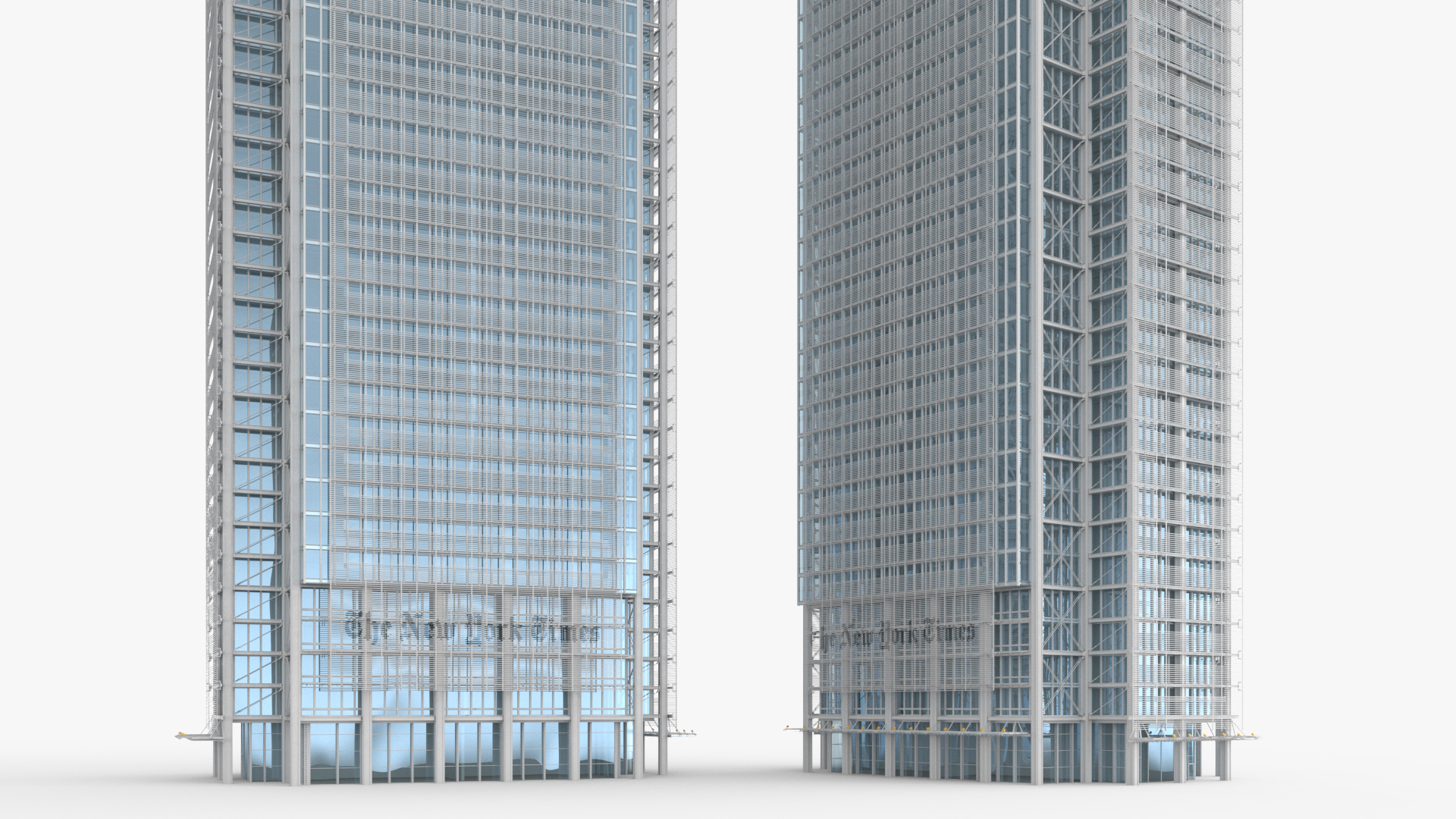 3D The New York Times Building Lights Off model
