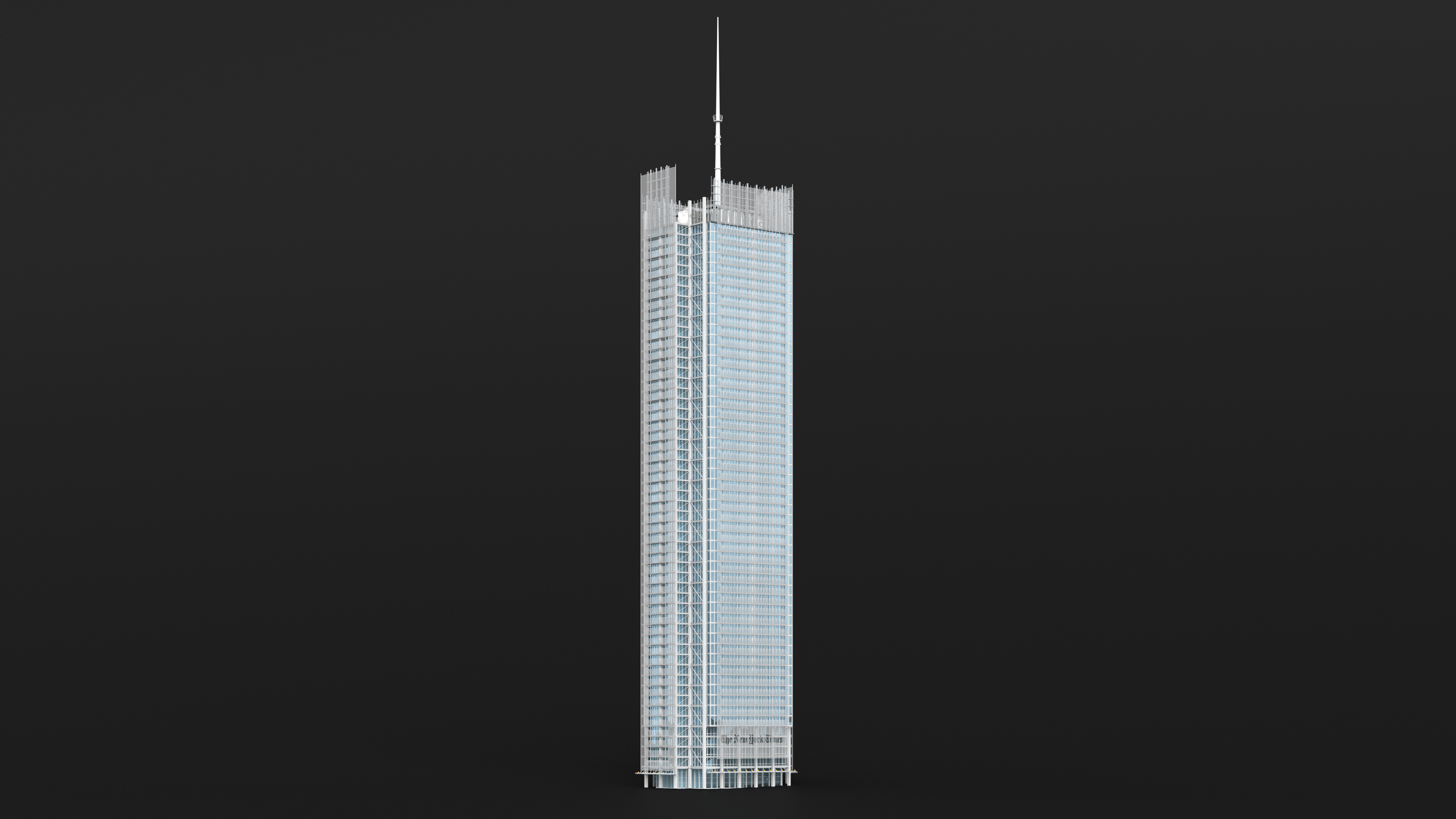3D The New York Times Building Lights Off model
