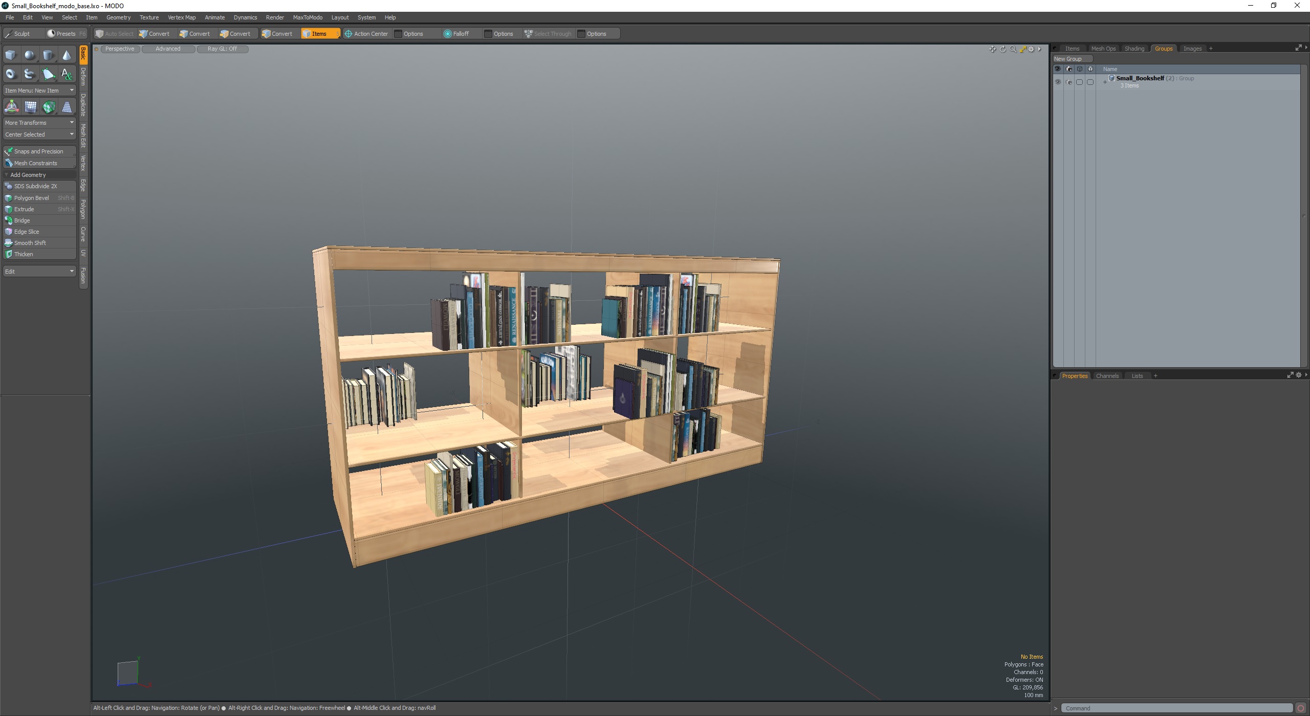 3D model Small Bookshelf