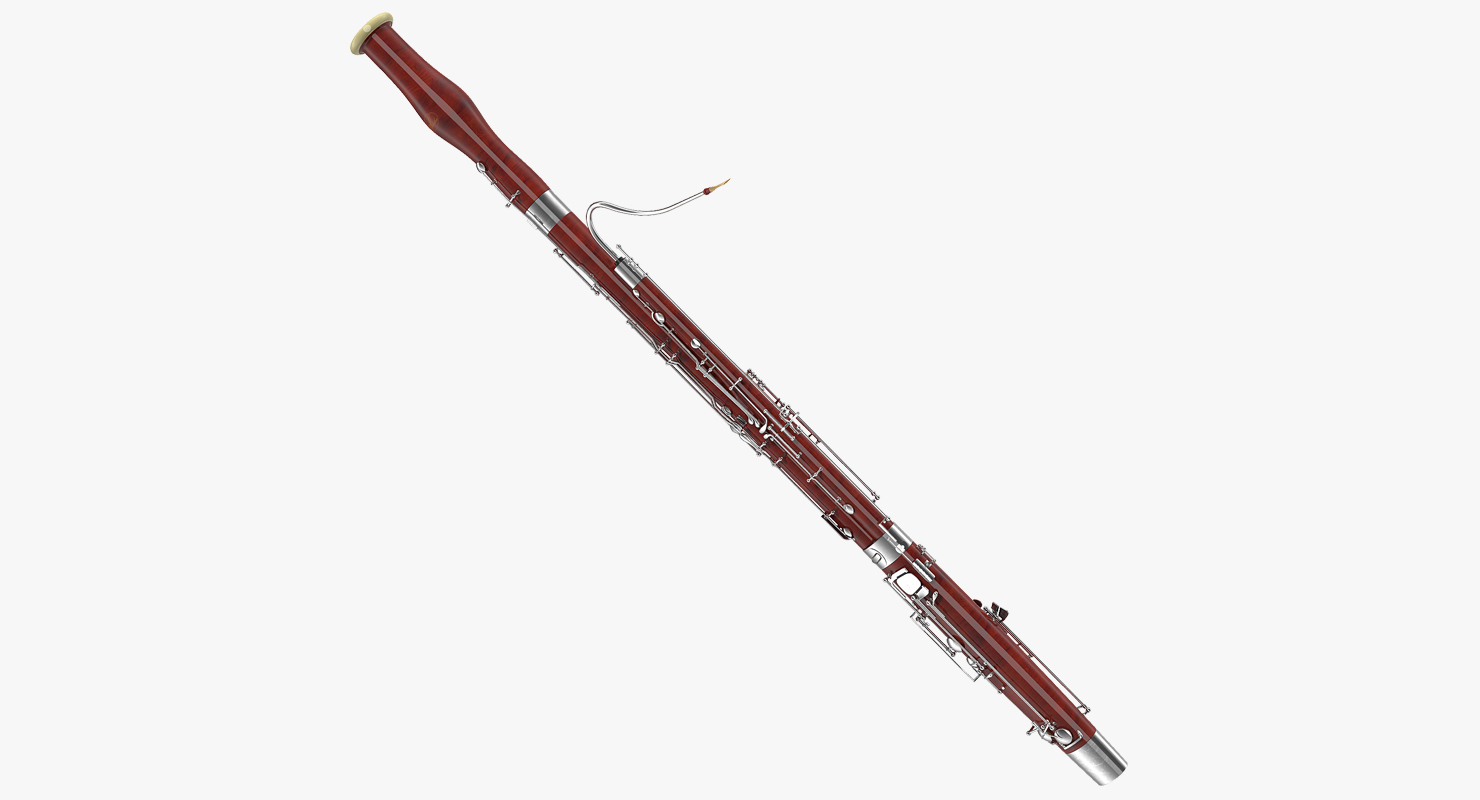 3D Bassoon Musical Instrument