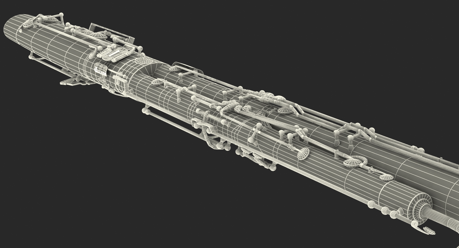 3D Bassoon Musical Instrument