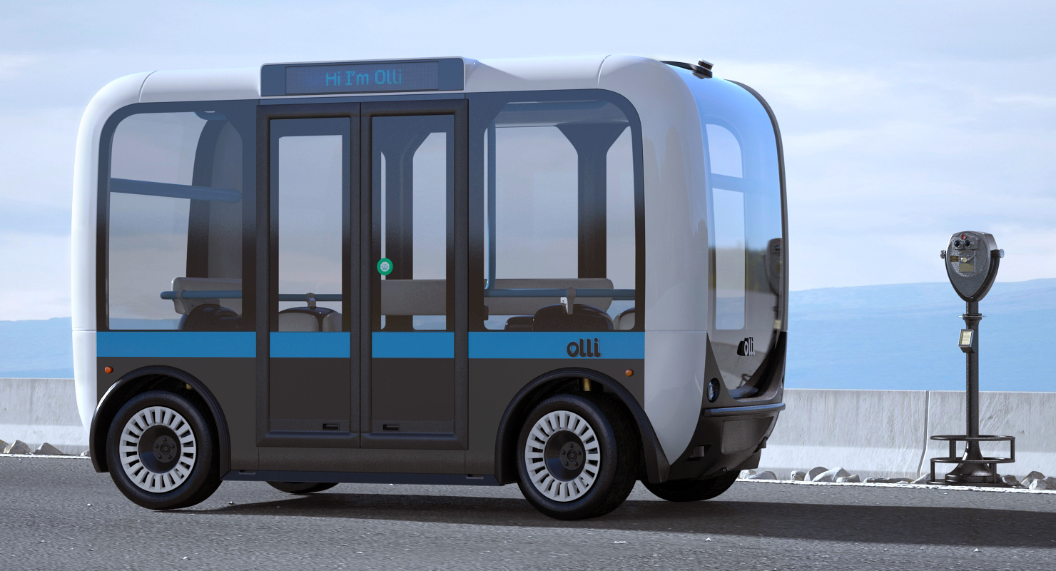 3D model Olli Self Driving Electric Bus