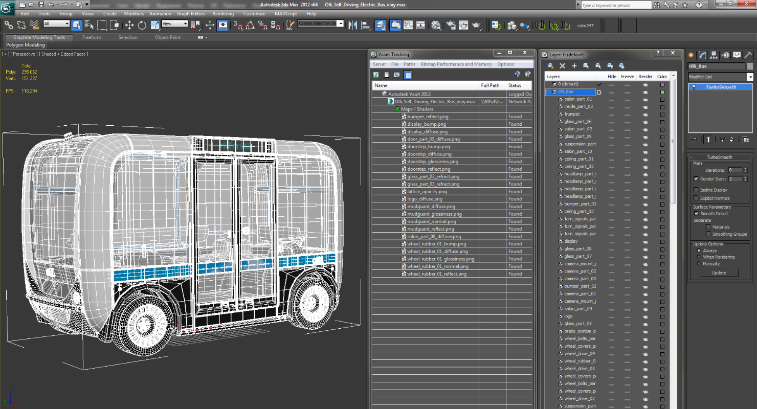 3D model Olli Self Driving Electric Bus