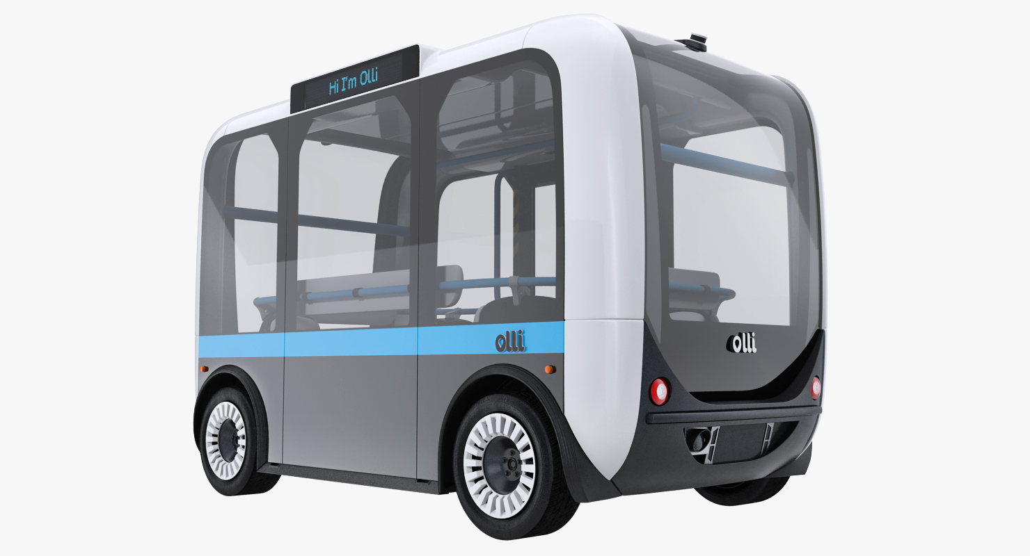 3D model Olli Self Driving Electric Bus