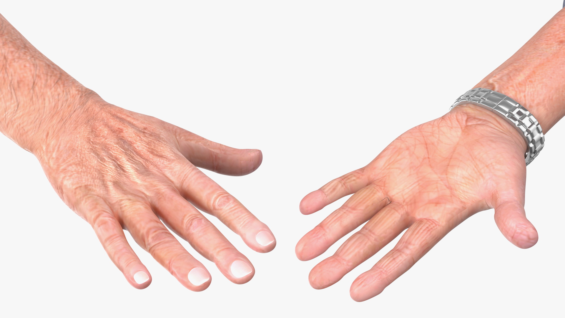 3D model Elderly Man Casual Wear Rigged