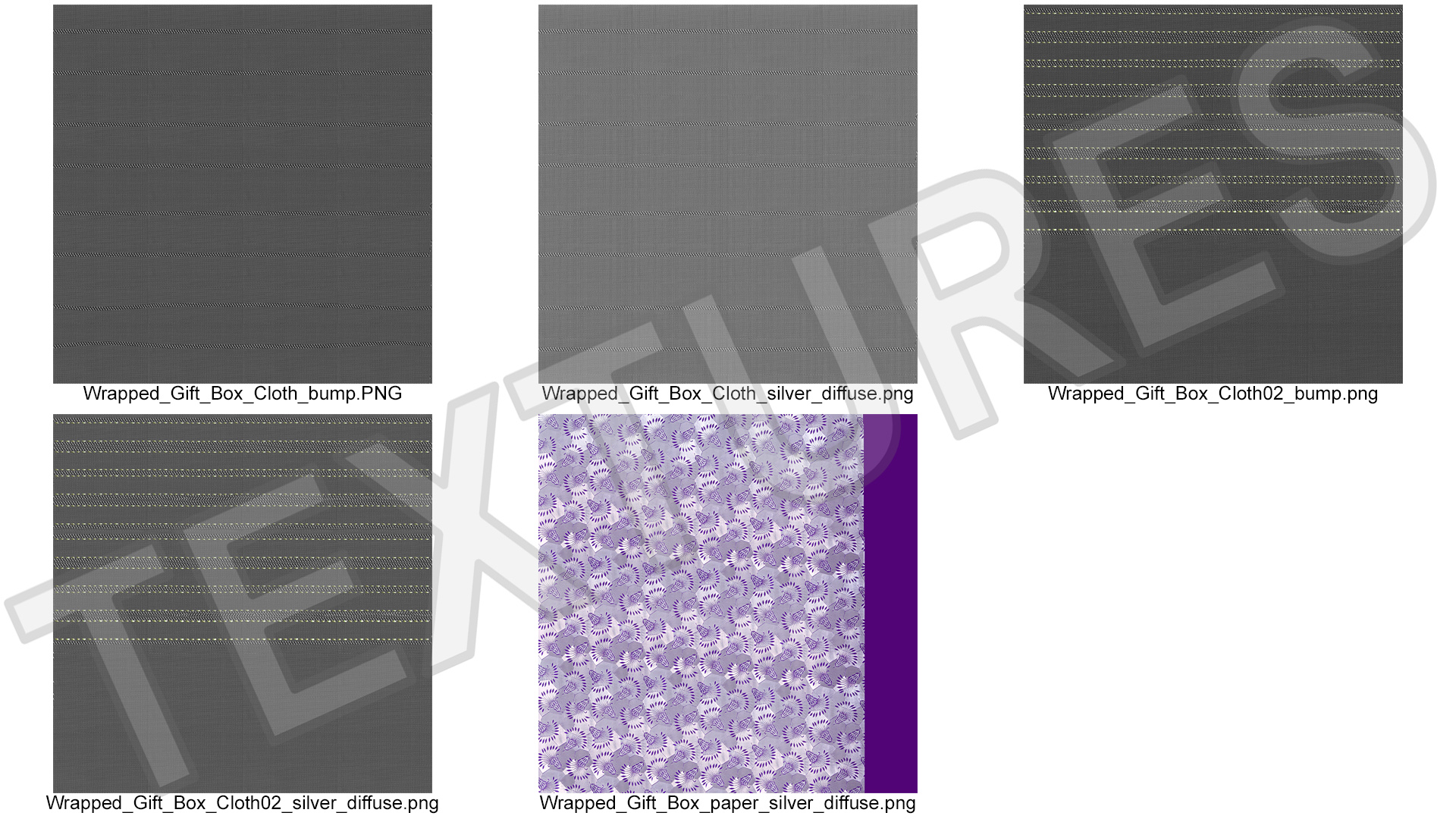 3D model Wrapped Gift Box with Bow Floral Pattern