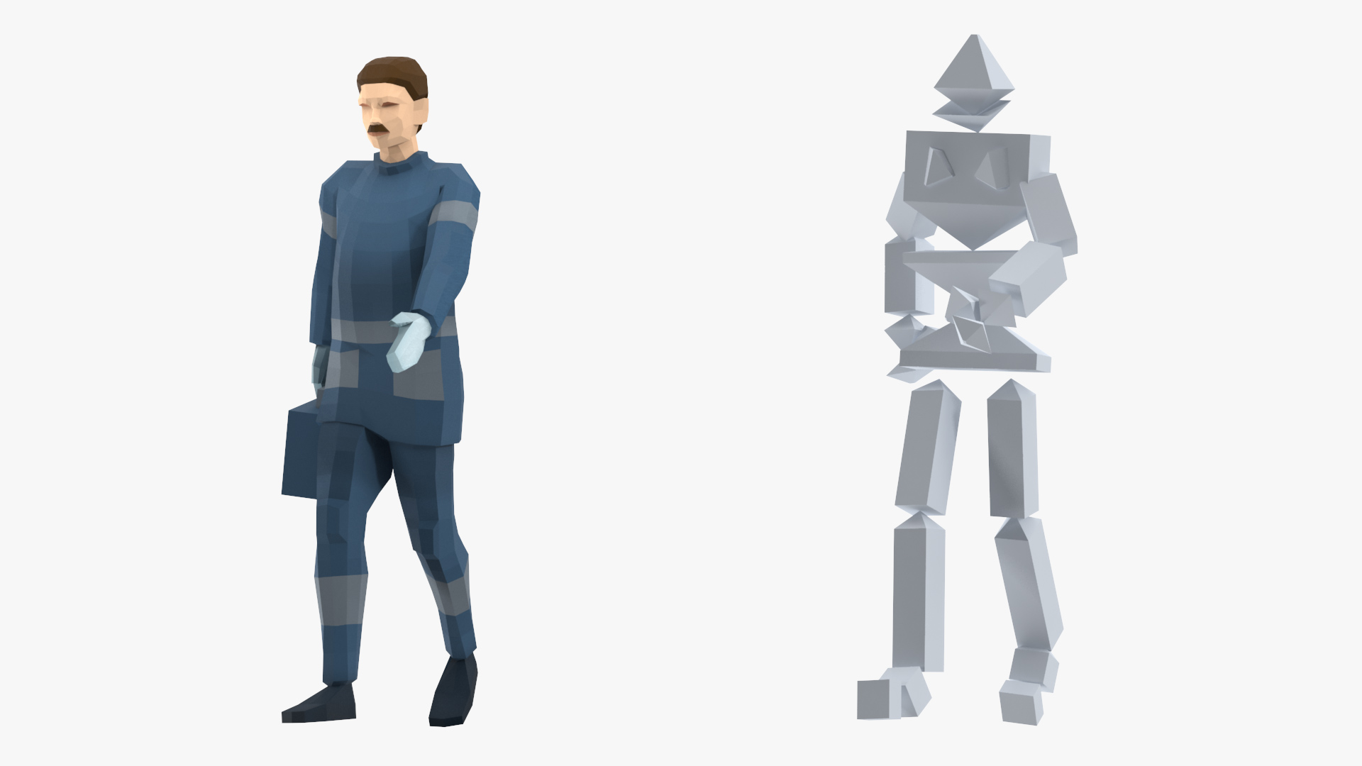 3D model Paramedic Low Poly Rigged